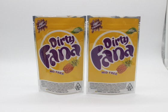 Αγορά 1g - 28g Αλουμινόχαρτο Mylar Bag Συσκευασία Cookie Επανασφραγιζόμενες σακούλες αποθήκευσης τροφίμων Mylar online manufacture