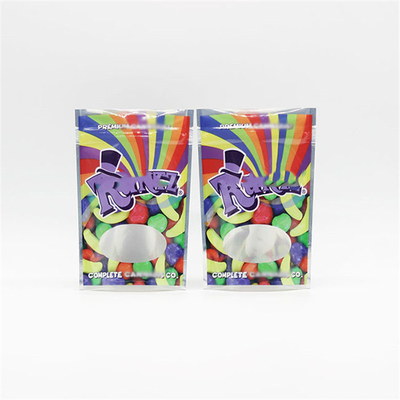 Αγορά OEM Weed Bag Zip Lock 3.5G Επανακλείσιμο 110microns Υλικό μαλακής αφής Ασθενής μυρωδιάς Mylar σακούλες online manufacture