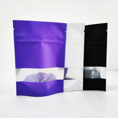 Αγορά Αλουμινένιο φύλλο Zipper Purple Matte Stand Up Pouch Zip Lock Βιοδιασπώμενες σακούλες Mylar online manufacture