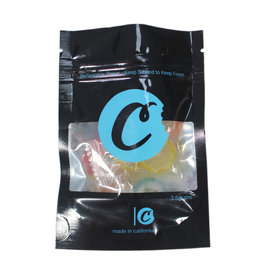 Αγορά Ziplock BRC τσάντα Mylar με τα μπισκότα παραθύρων που συσκευάζουν τη στάση επάνω στις σακούλες για το λουλούδι ζιζανίων online manufacture