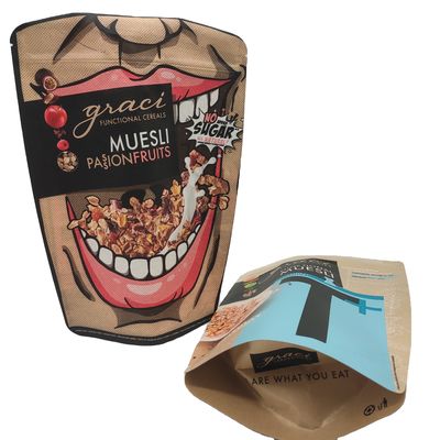 Αγορά 3.5g Mylar ziplockk Stand Up Bags CMYK Τυπωμένες πλατείες τσάντες από χαρτί HACCP online manufacture