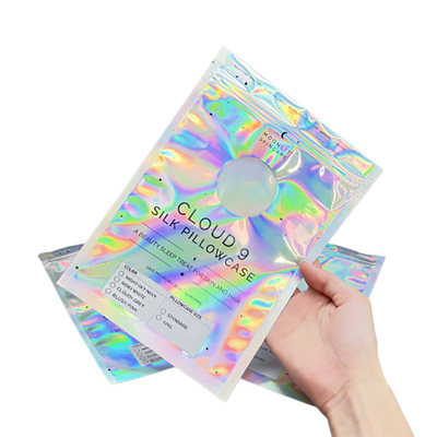 Πλαστικές ολογραφικές τσάντες τρία Mylar δευτερεύουσα τσάντα σφραγίδων με το σαφές παράθυρο