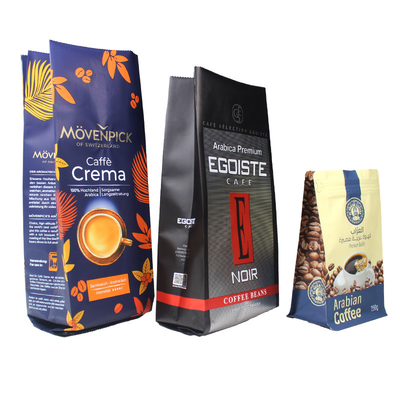 Τσάντα συσκευασίας καφέ με φερμουάρ 250g 500g 1kg Αλουμινένιο φύλλο Τσάντα καφέ με αποαέρια